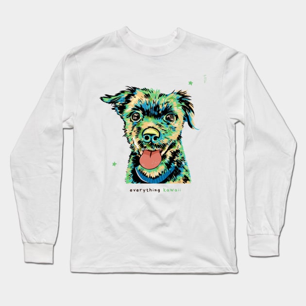 Kawaii Dog (Feat. Cloud Tolson), Dark Text Long Sleeve T-Shirt by RJ Tolson's Merch Store